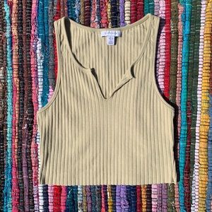 Green rubbed tank top